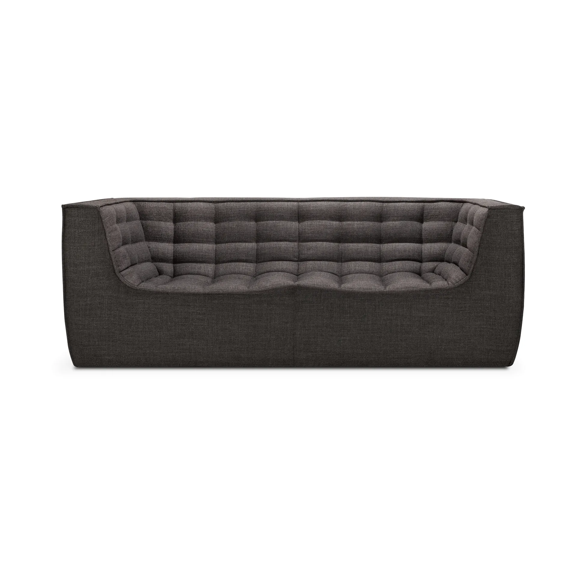 Divano N701 a 2 posti, Grigio scuro, con braccioli Ethnicraft
