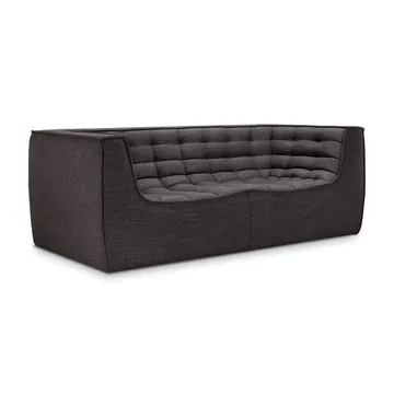 Divano N701 a 2 posti - Grigio scuro, con braccioli - Ethnicraft