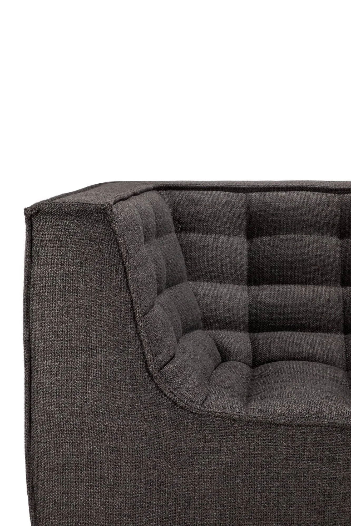 Divano N701 a 2 posti, Grigio scuro, con braccioli Ethnicraft