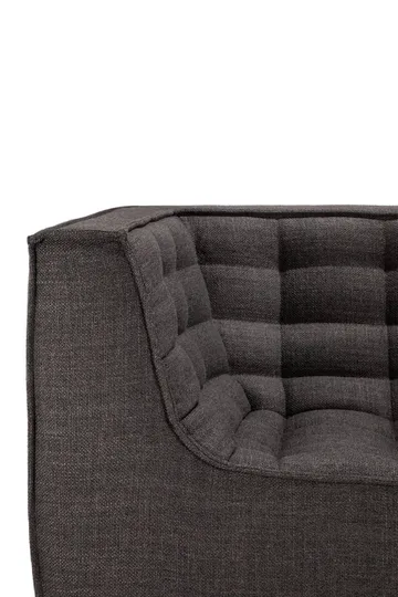Divano N701 a 2 posti - Grigio scuro, con braccioli - Ethnicraft