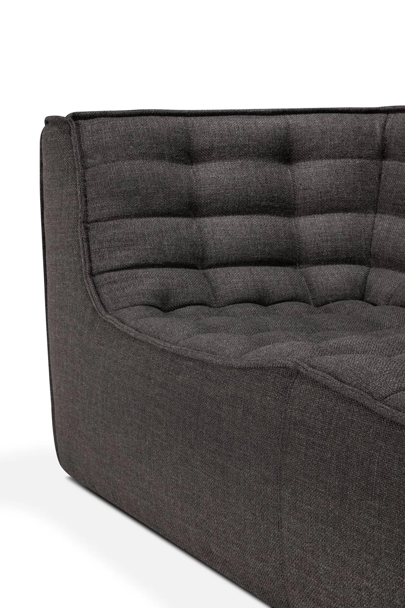 Divano N701 a 2 posti, Grigio scuro, con braccioli Ethnicraft