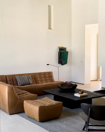 Divano N701 a 2 posti - Pelle old saddle brown - Ethnicraft