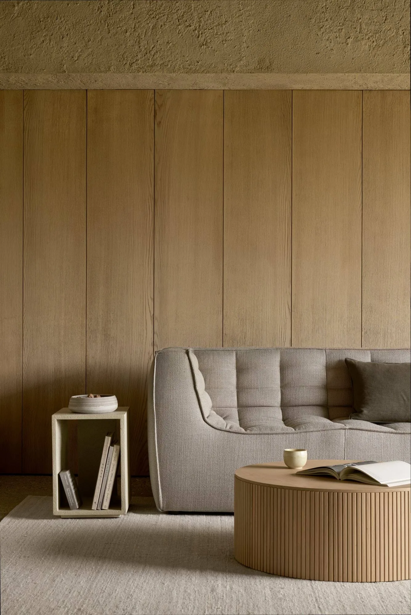 Divano N701 a 3 posti, Beige, con braccioli Ethnicraft