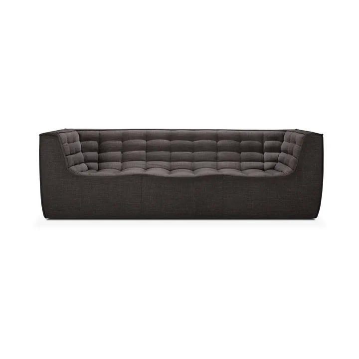 Divano N701 a 3 posti - Grigio scuro, con braccioli - Ethnicraft