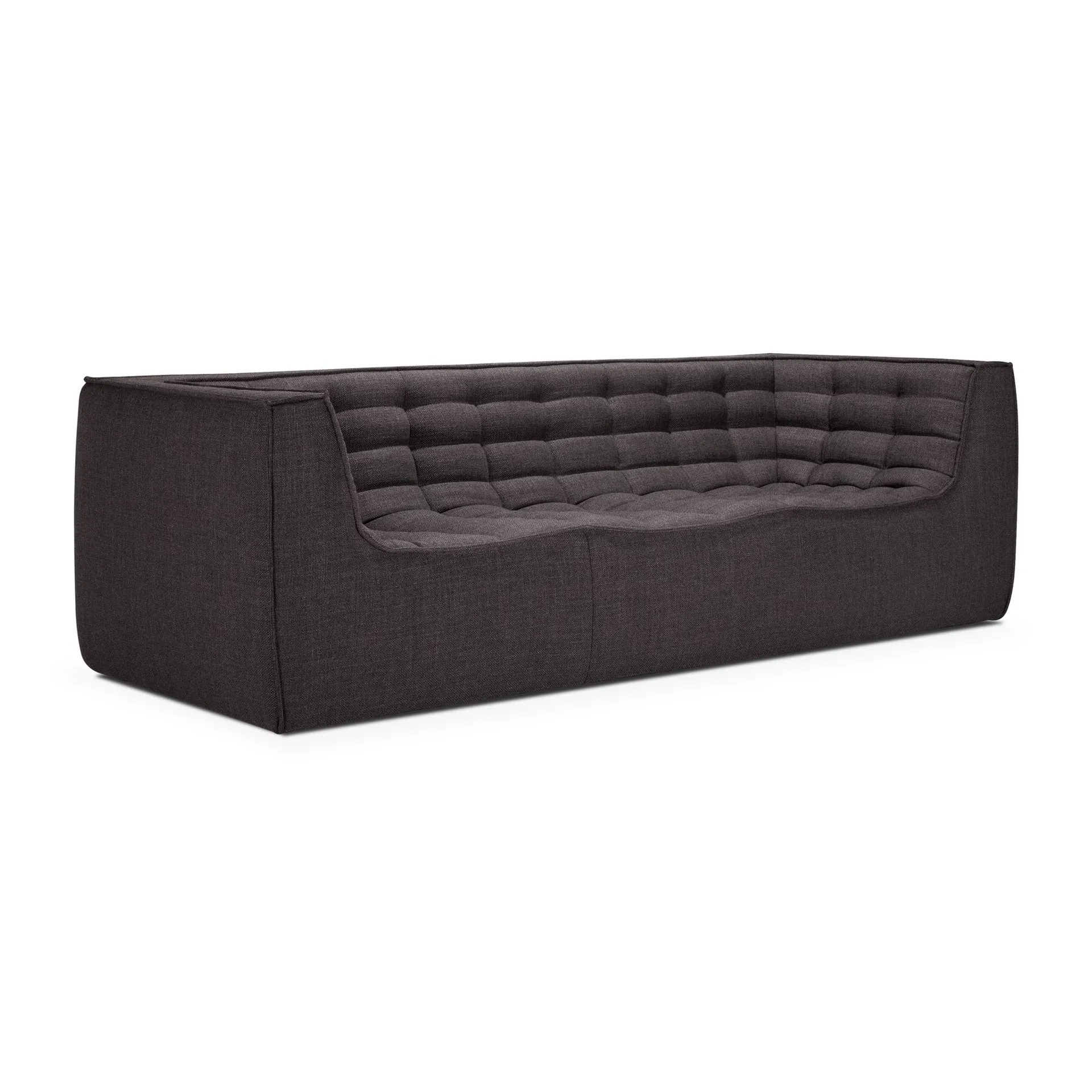 Divano N701 a 3 posti, Grigio scuro, con braccioli Ethnicraft