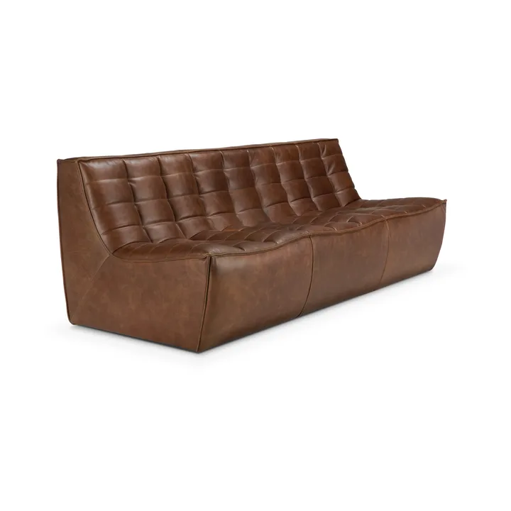 Divano N701 a 3 posti - Pelle Chestnut - Ethnicraft