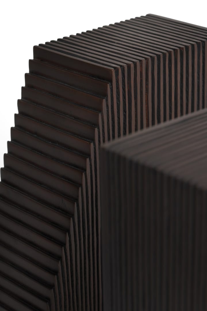 Fermalibri Grooves 2 pezzi, Mogano marrone scuro Ethnicraft