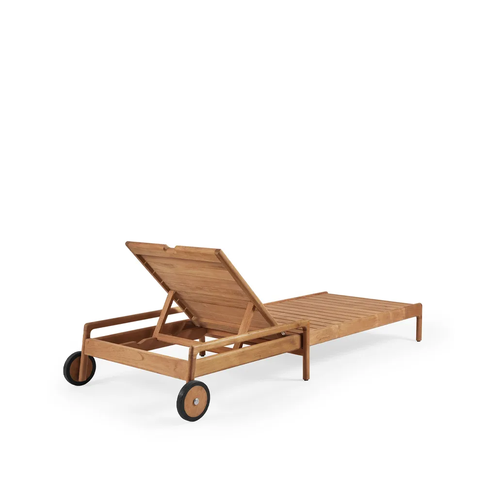 Lettino prendisole Jack in teak, Escluso cuscino Ethnicraft