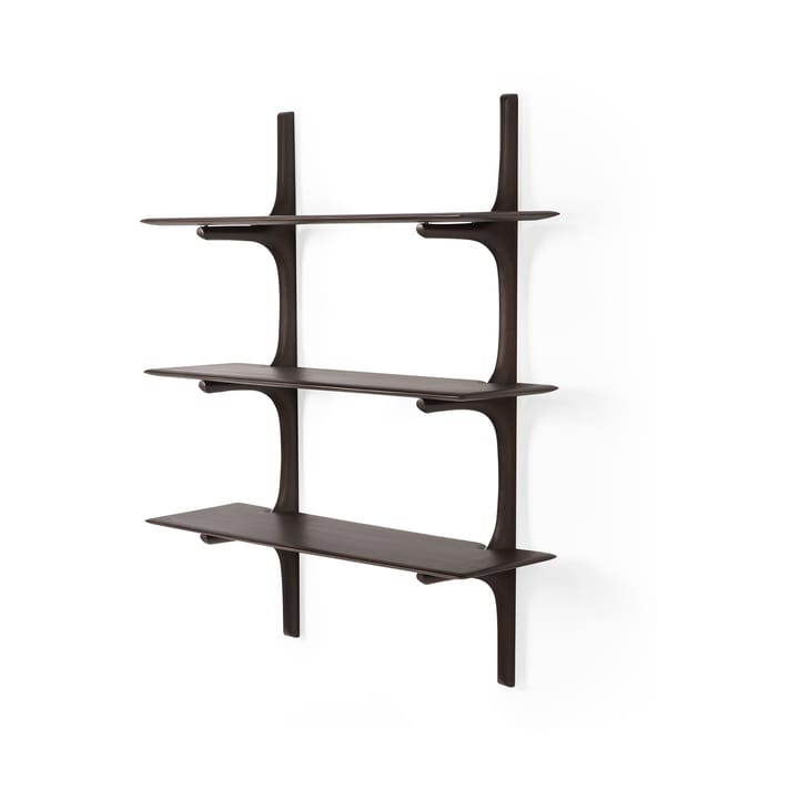 Mensola da parete PI  - Laccato mogano-3 ripiani-dark brown - Ethnicraft