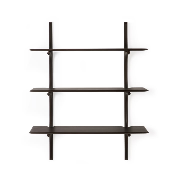 Mensola da parete PI , Laccato mogano-3 ripiani-dark brown Ethnicraft