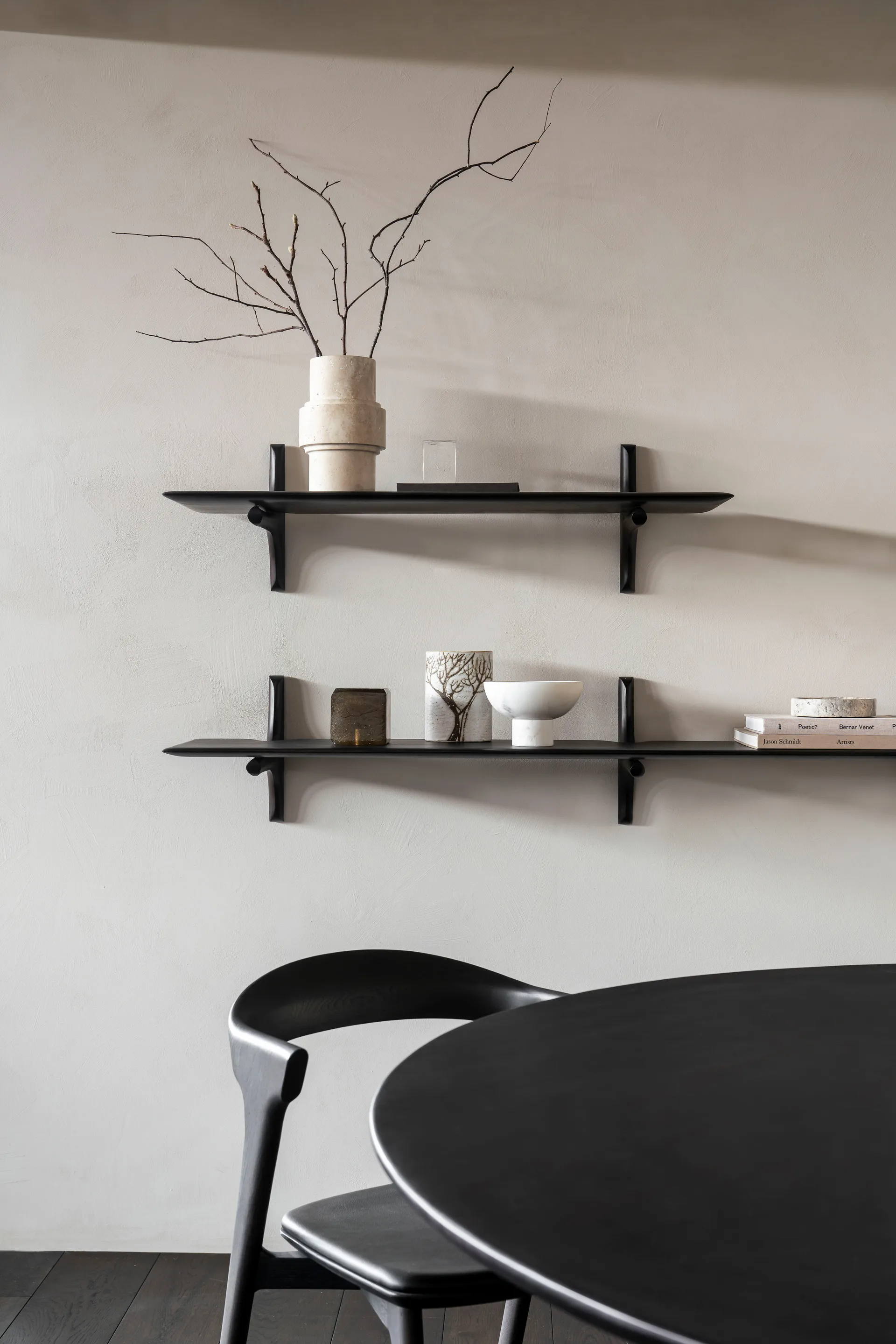 Mensola da parete PI , Mogano dark brown 100 cm Ethnicraft