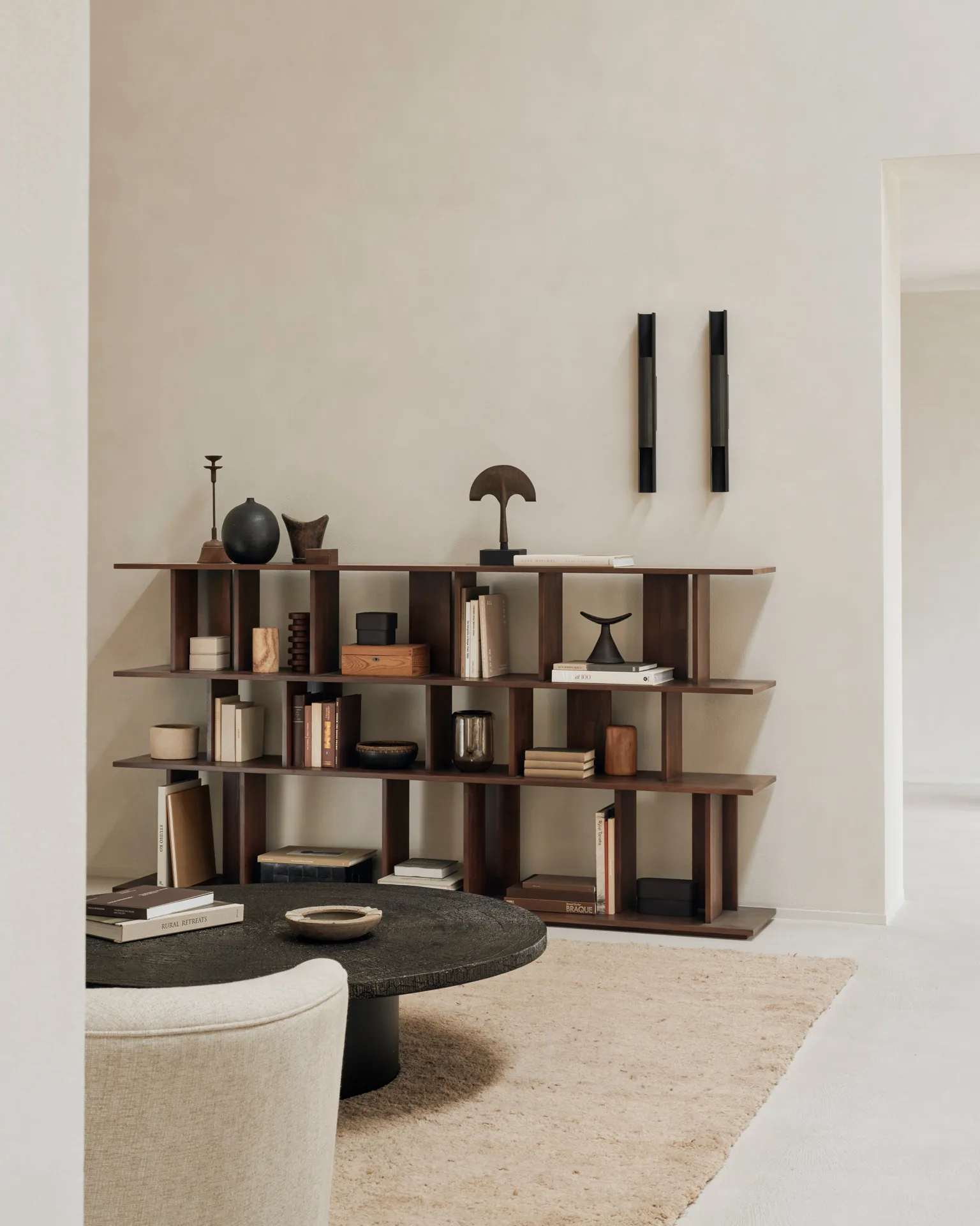 Mensola Irregular , Teak tinto scuro large Ethnicraft