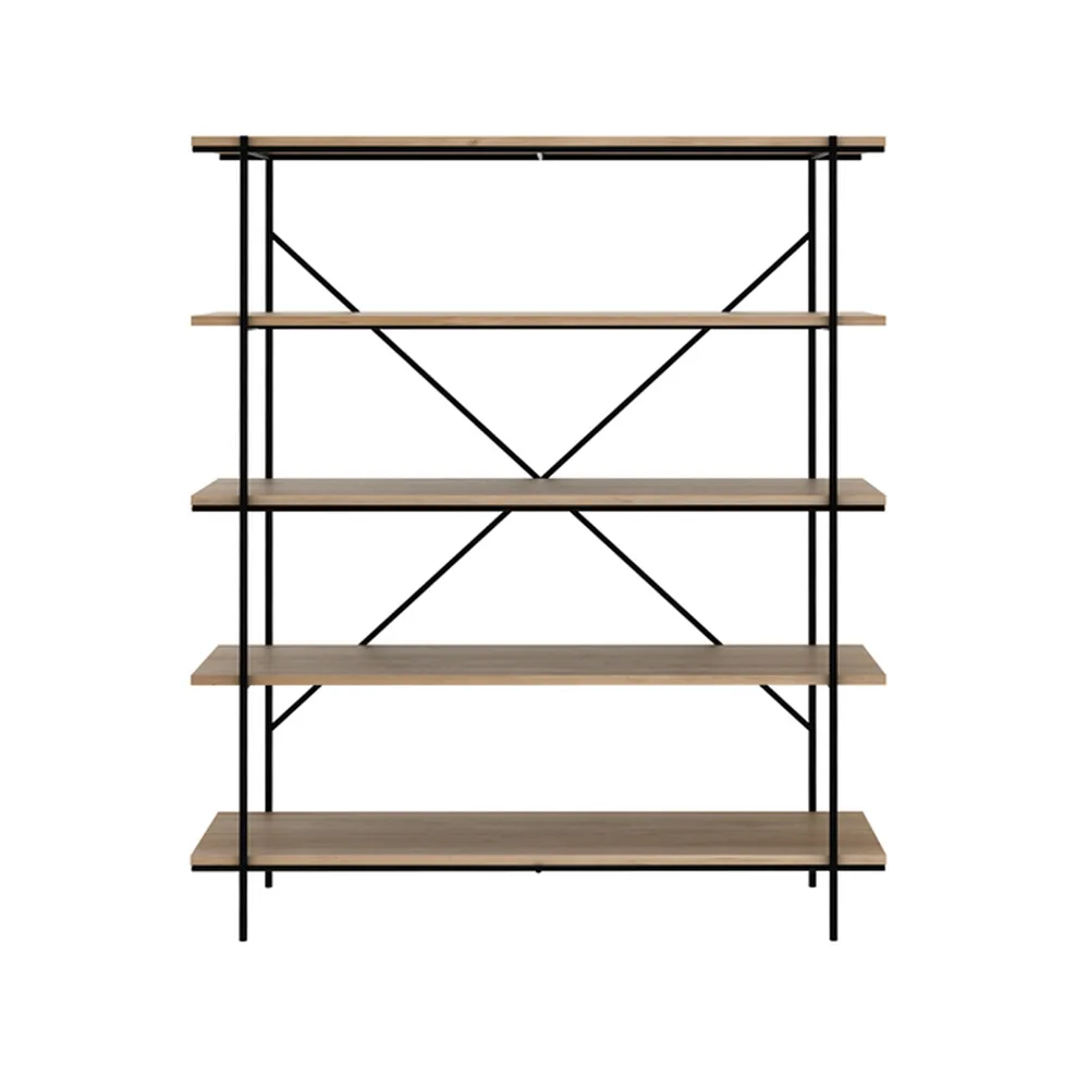 Mensola Rise, Olio cerato rovere-Black metal 165 cm Ethnicraft