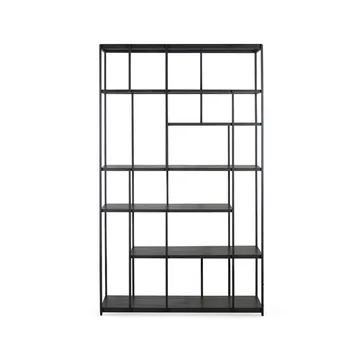 Mensola Studio Rack 205x120 cm - Teak nero senza ante - Ethnicraft