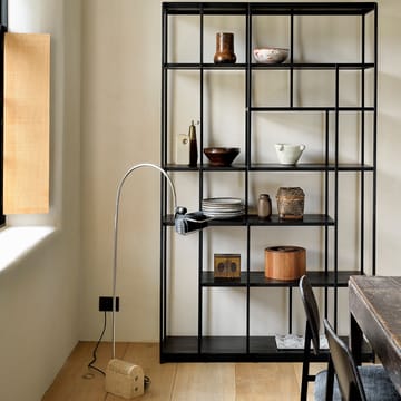 Mensola Studio Rack 205x120 cm - Teak nero senza ante - Ethnicraft