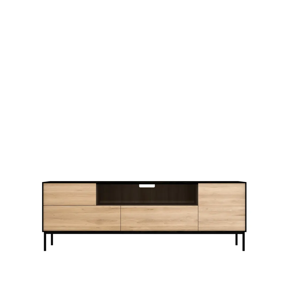 Mobile TV Blackbird , Rovere nero-Gambe in metallo nero Ethnicraft
