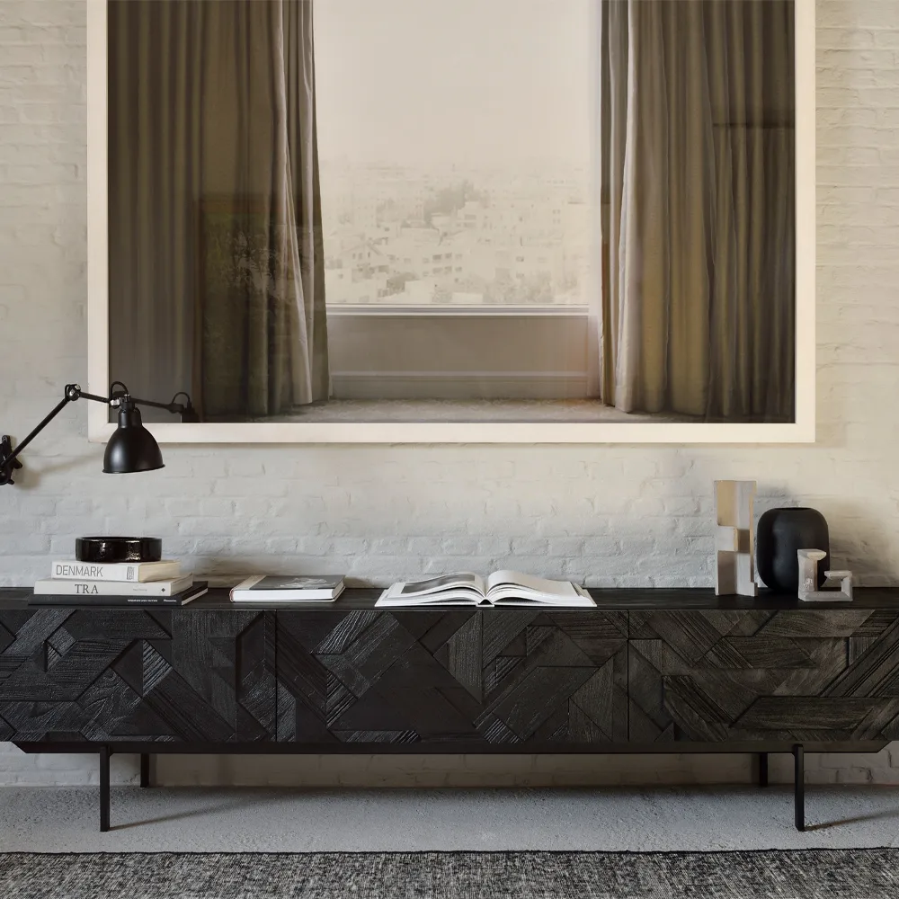 Mobile TV Graphic , Nero 242 cm Ethnicraft