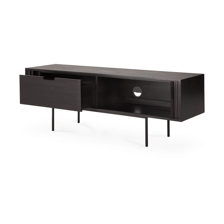 Mobile TV Roller Max , Laccato teak-nero-2 porte Ethnicraft