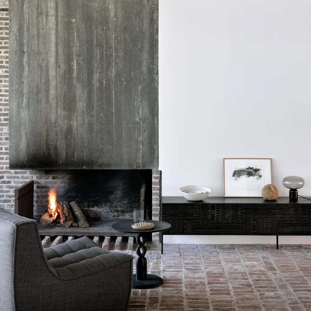 Mobile TV Tabwa , Teak nero 51x160 cm Ethnicraft