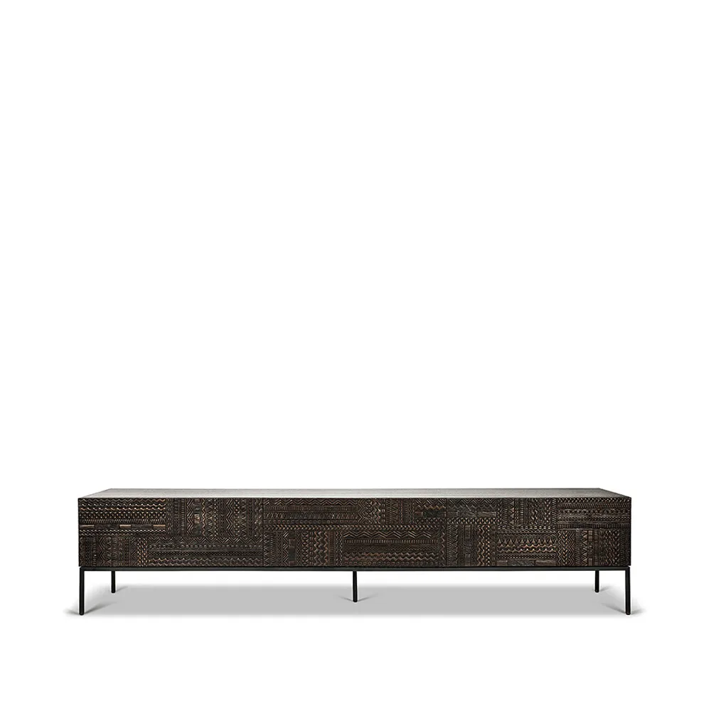 Mobile TV Tabwa , Teak nero 51x240 cm Ethnicraft