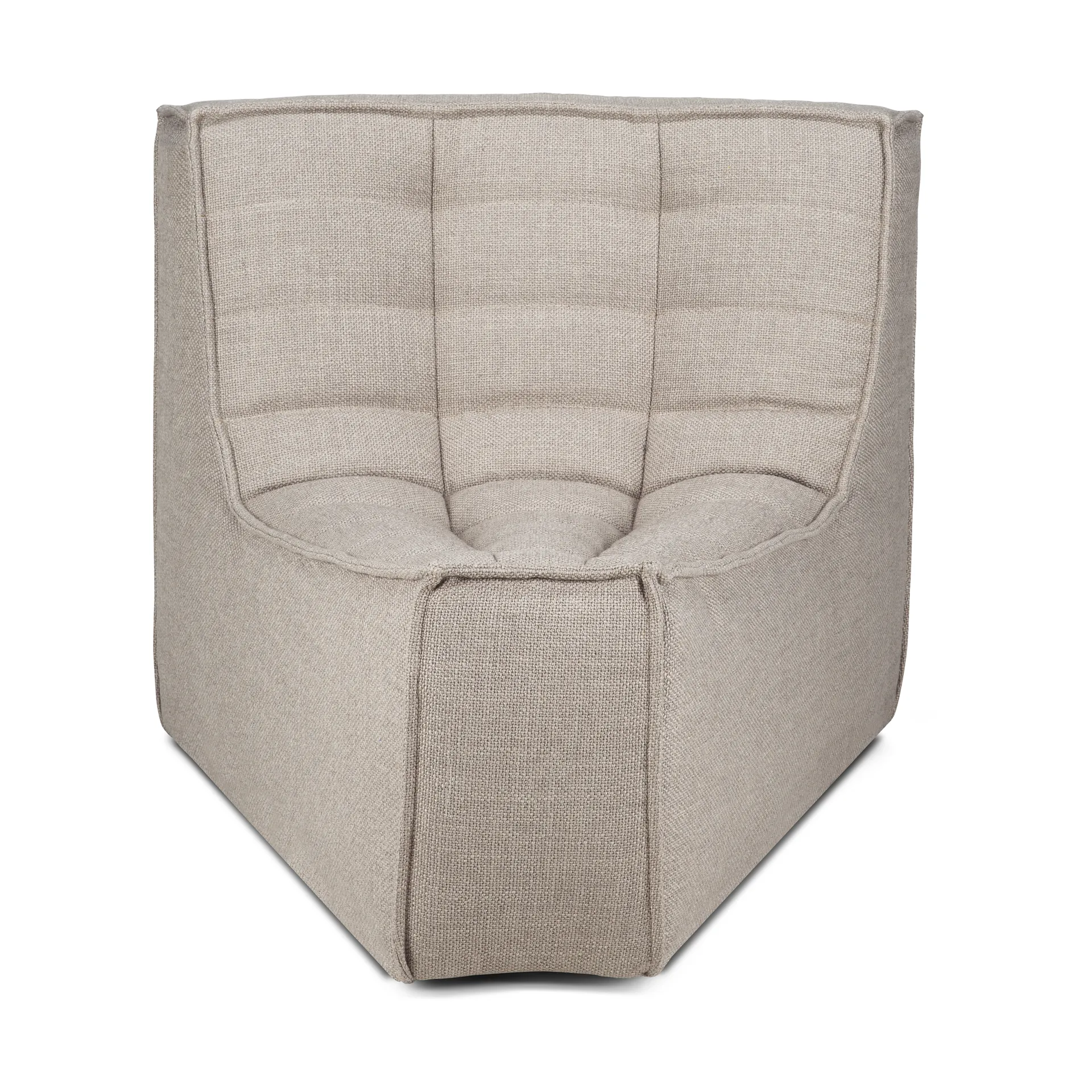 Modulo angolare arrotondato 45° N701 , Tessuto Ecru beige Ethnicraft