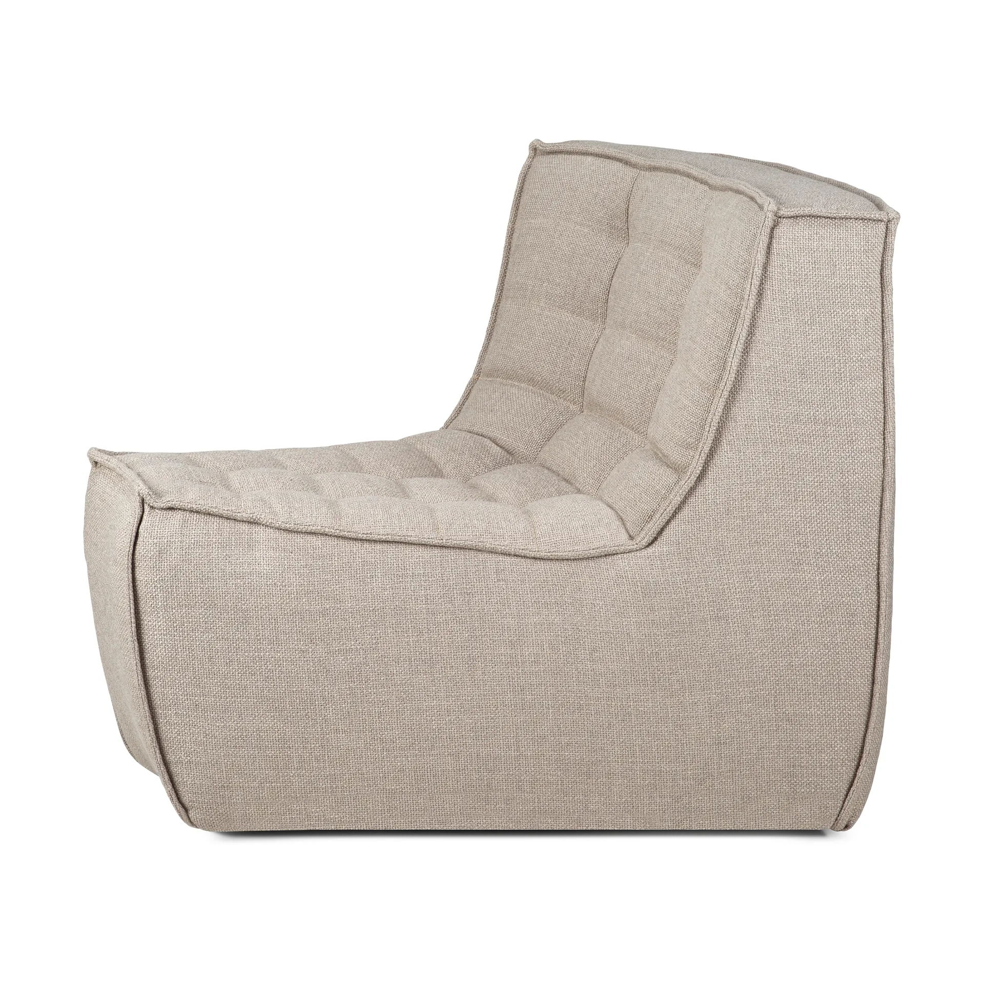 Modulo angolare arrotondato 45° N701 , Tessuto Ecru beige Ethnicraft