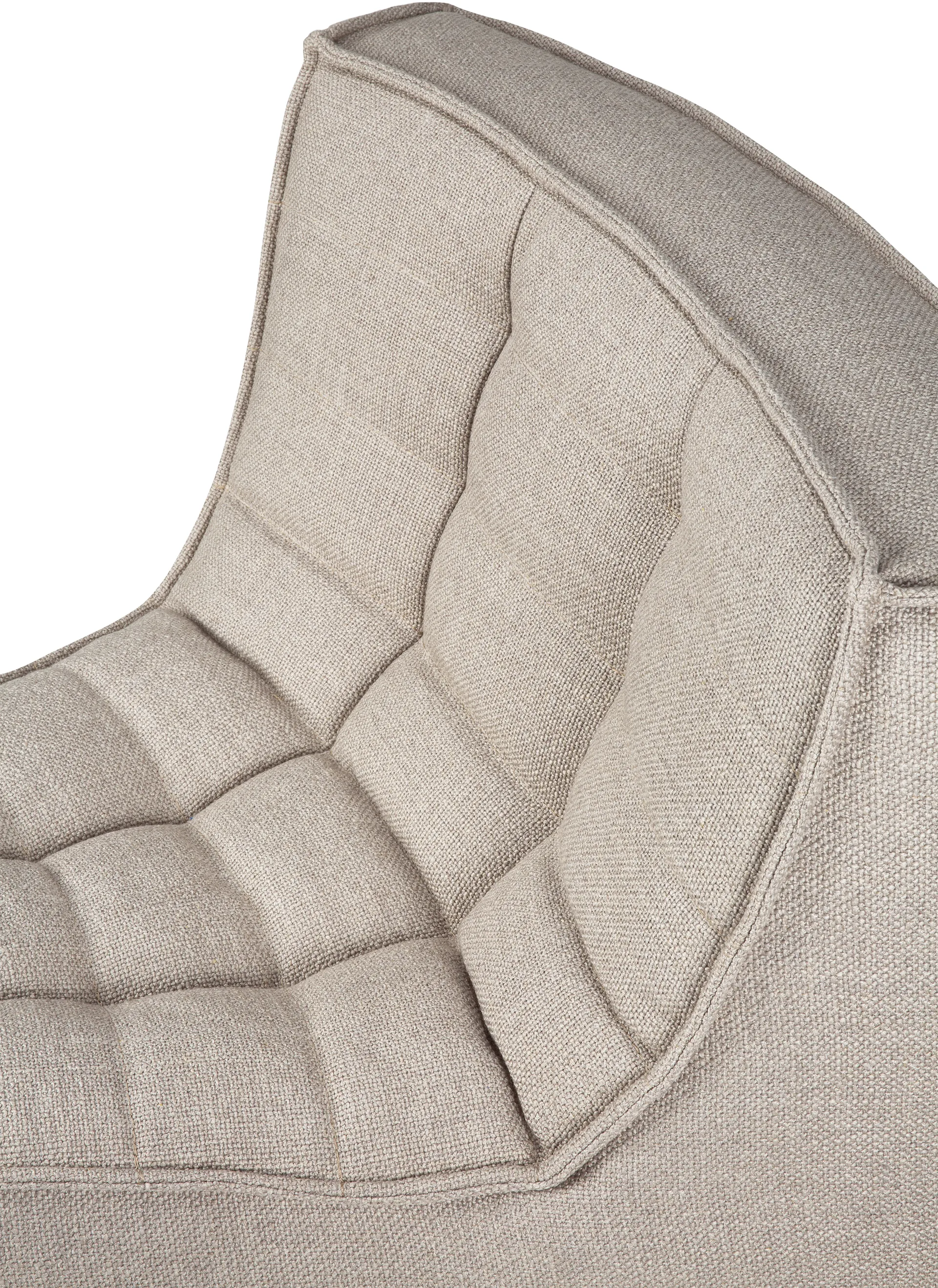 Modulo angolare arrotondato 45° N701 , Tessuto Ecru beige Ethnicraft