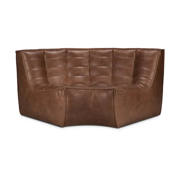 Modulo angolare arrotondato 90° N701 - Pelle Chestnut - Ethnicraft