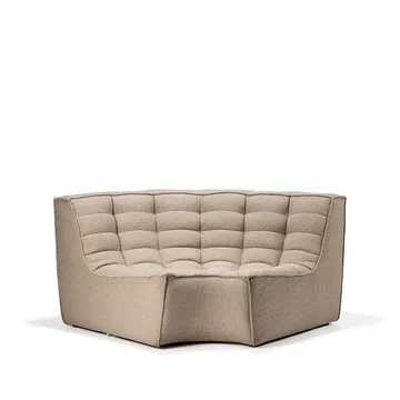 Modulo angolare arrotondato 90° N701  - Tessuto beige - Ethnicraft