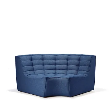 Modulo angolare arrotondato 90° N701  - Tessuto blu - Ethnicraft