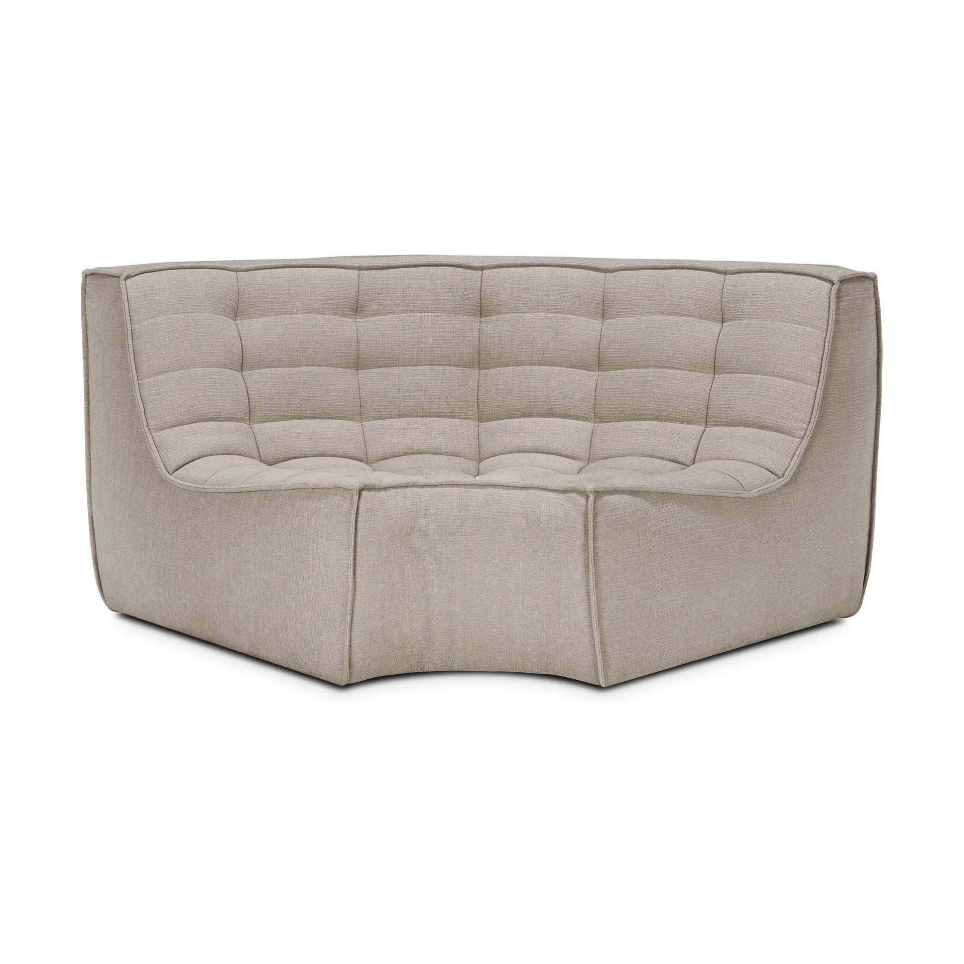 Modulo angolare arrotondato 90° N701 , Tessuto Ecru beige Ethnicraft