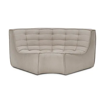 Modulo angolare arrotondato 90° N701  - Tessuto Ecru beige - Ethnicraft