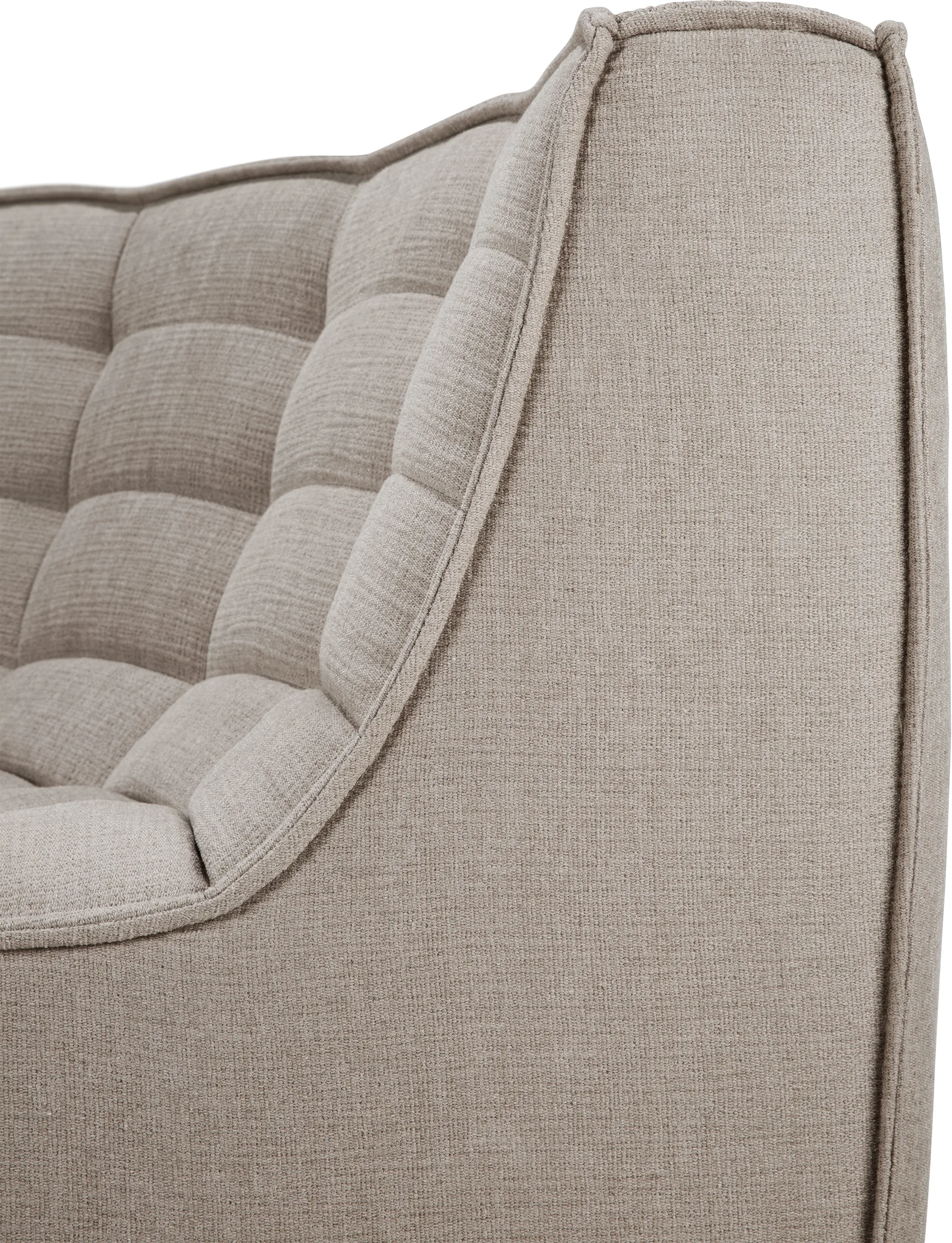 Modulo angolare arrotondato 90° N701 , Tessuto Ecru beige Ethnicraft