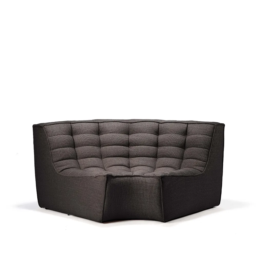 Modulo angolare arrotondato 90° N701 , Tessuto grigio scuro Ethnicraft