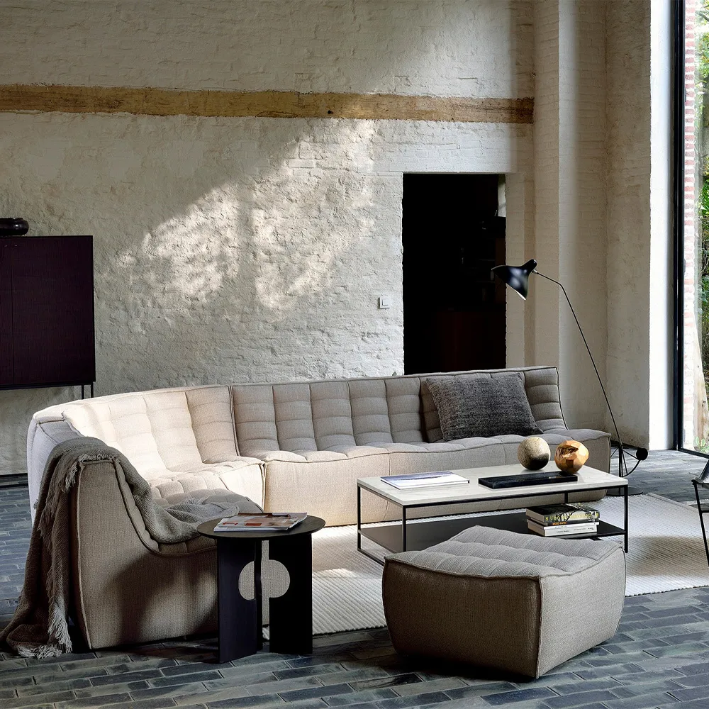 Modulo angolare N701 dritto, Tessuto grigio scuro Ethnicraft