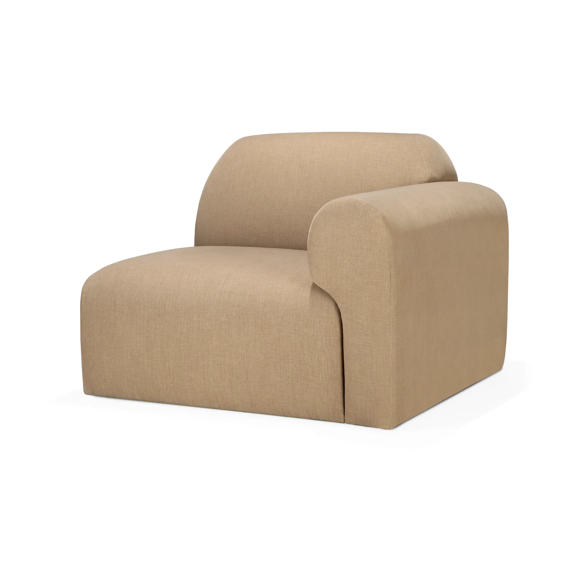 Modulo terminale bracciolo sinistro Bulky modulsoffa, Light sepia Ethnicraft