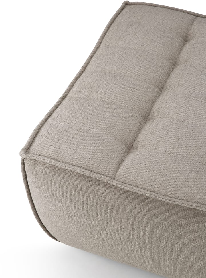 Poggiapiedi N701 - 70x70 cm, Tessuto Ecru beige Ethnicraft