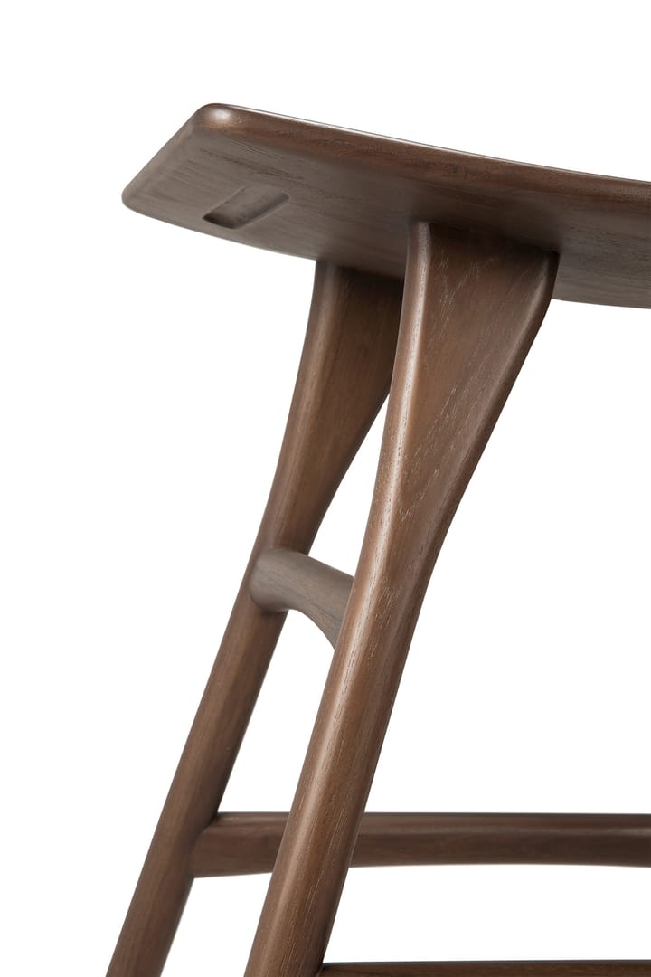 Poggiapiedi Osso 48x50 cm, Teak verniciato marrone Ethnicraft