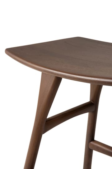Poggiapiedi Osso 48x50 cm - Teak verniciato marrone - Ethnicraft