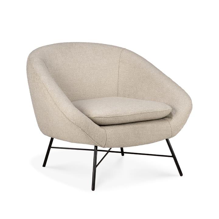 Poltrona lounge Barrow - Off white-Black metal - Ethnicraft
