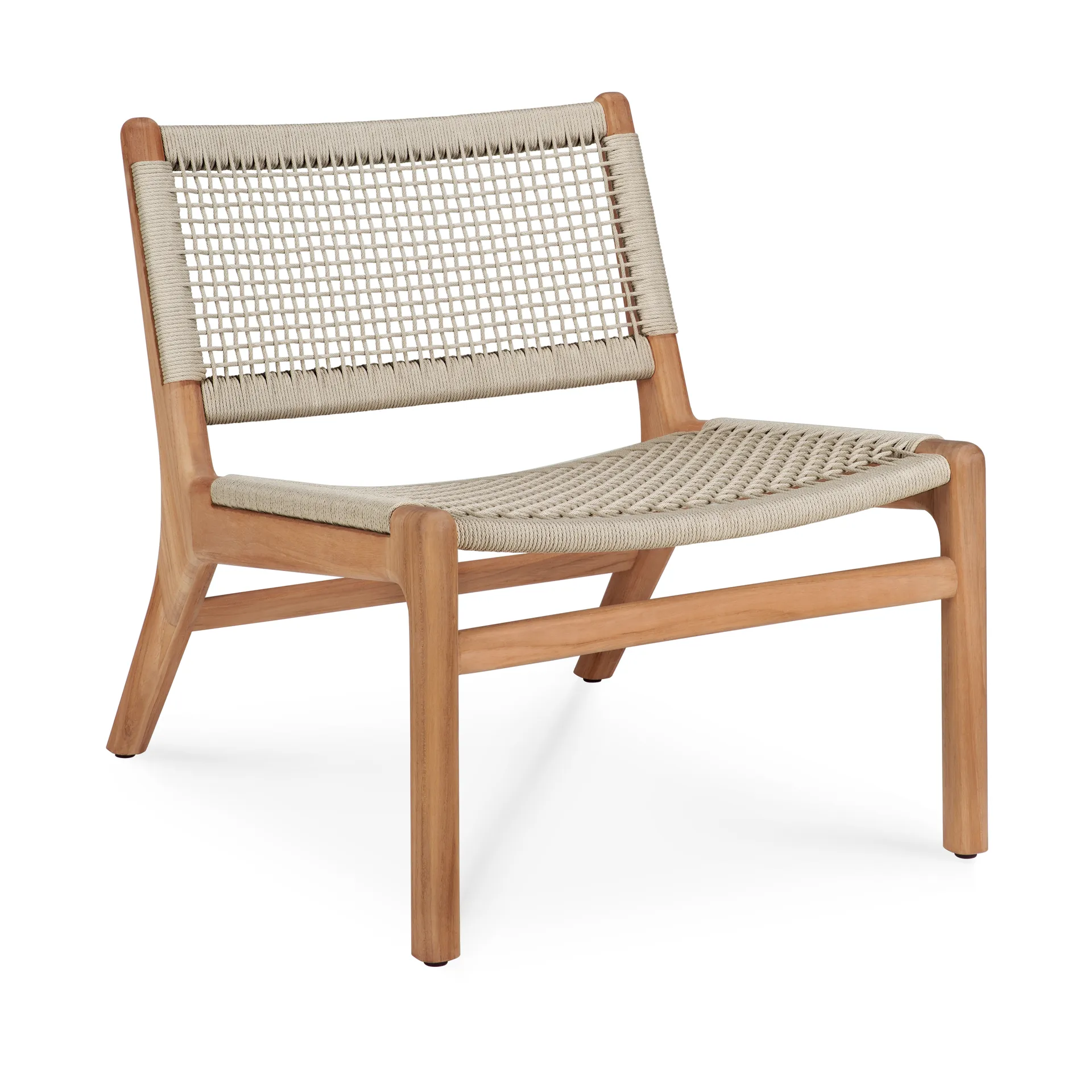 Poltrona lounge da esterno Jack in teak, Beige Ethnicraft