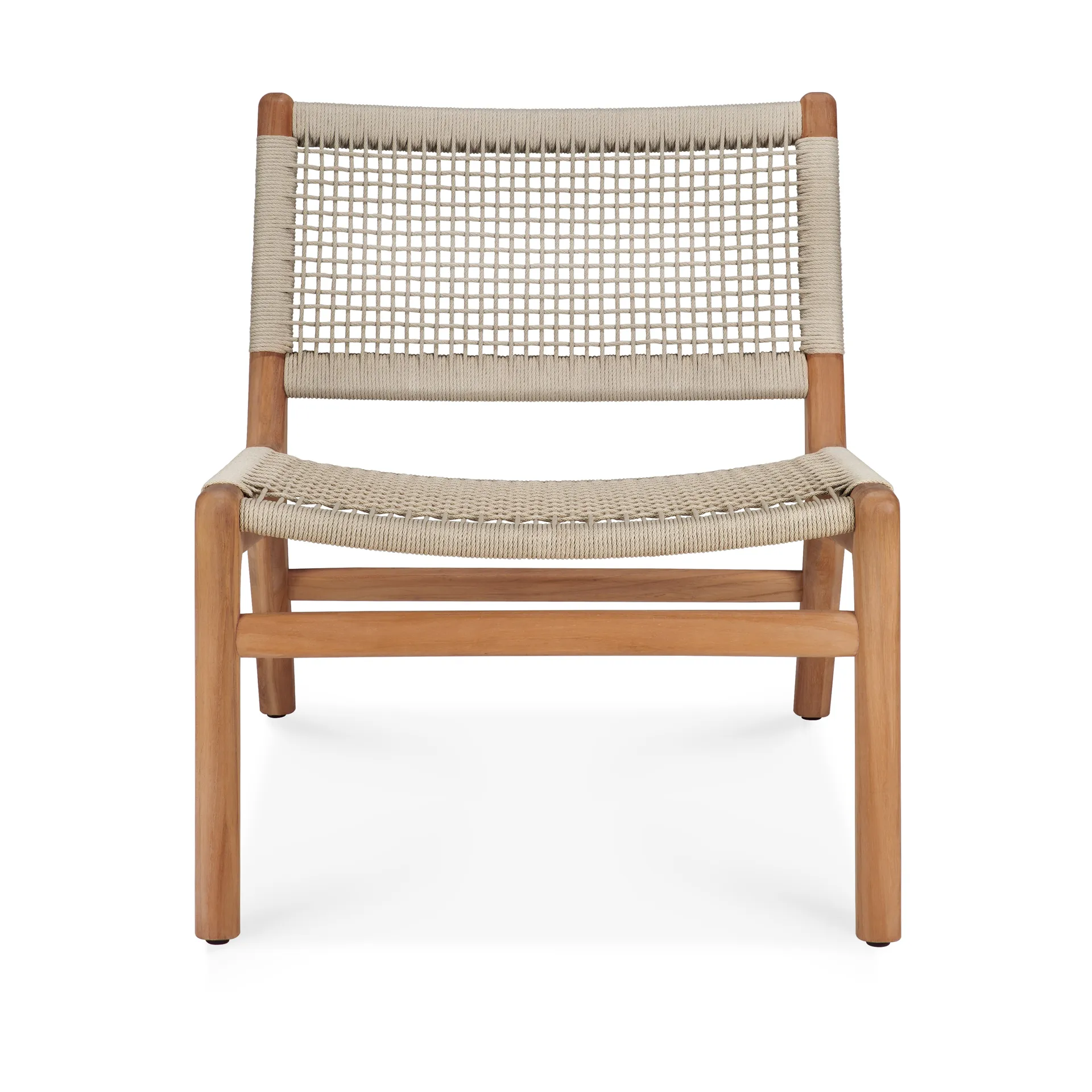 Poltrona lounge da esterno Jack in teak, Beige Ethnicraft