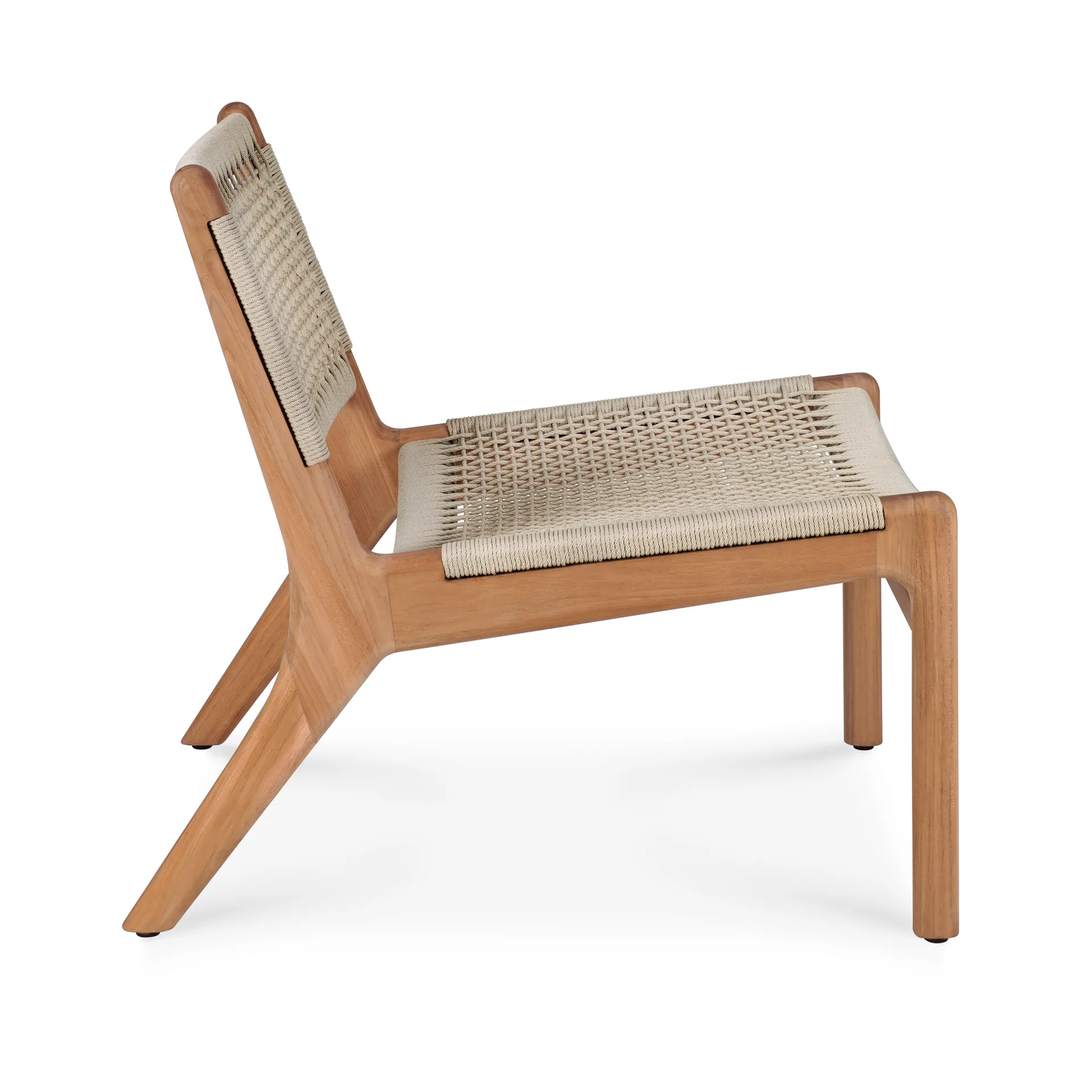 Poltrona lounge da esterno Jack in teak, Beige Ethnicraft