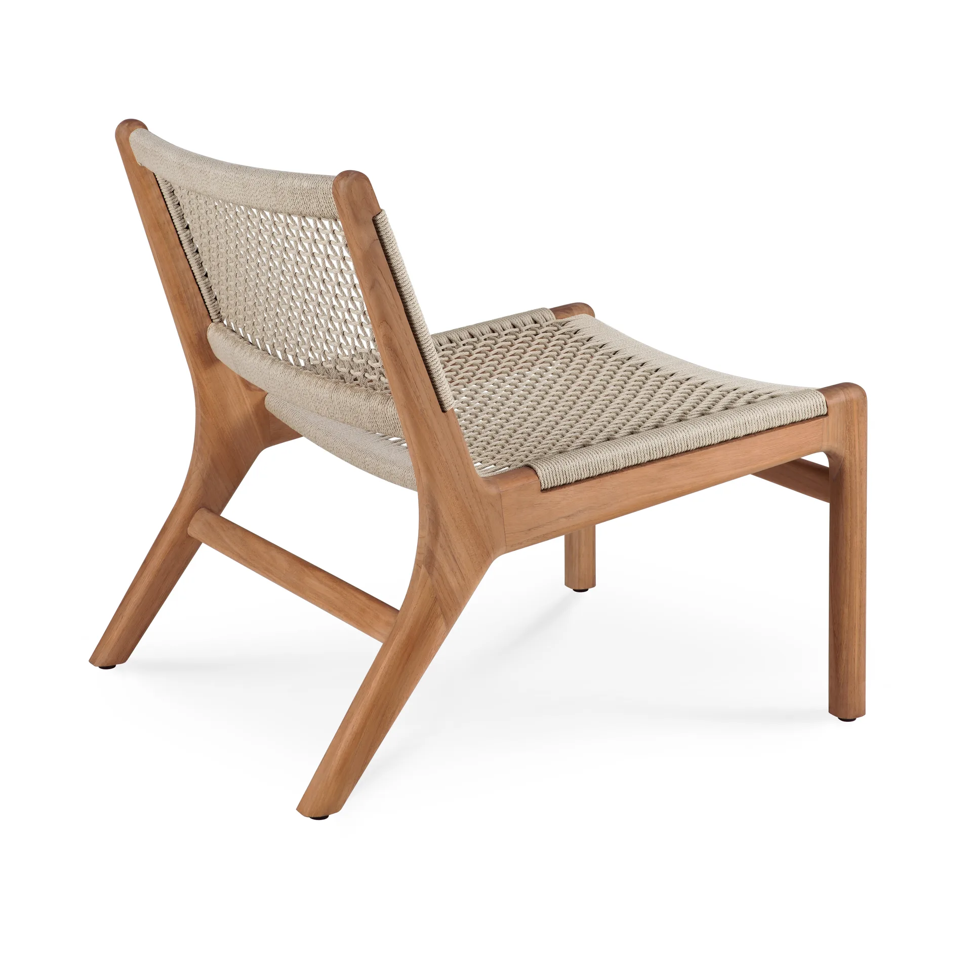Poltrona lounge da esterno Jack in teak, Beige Ethnicraft