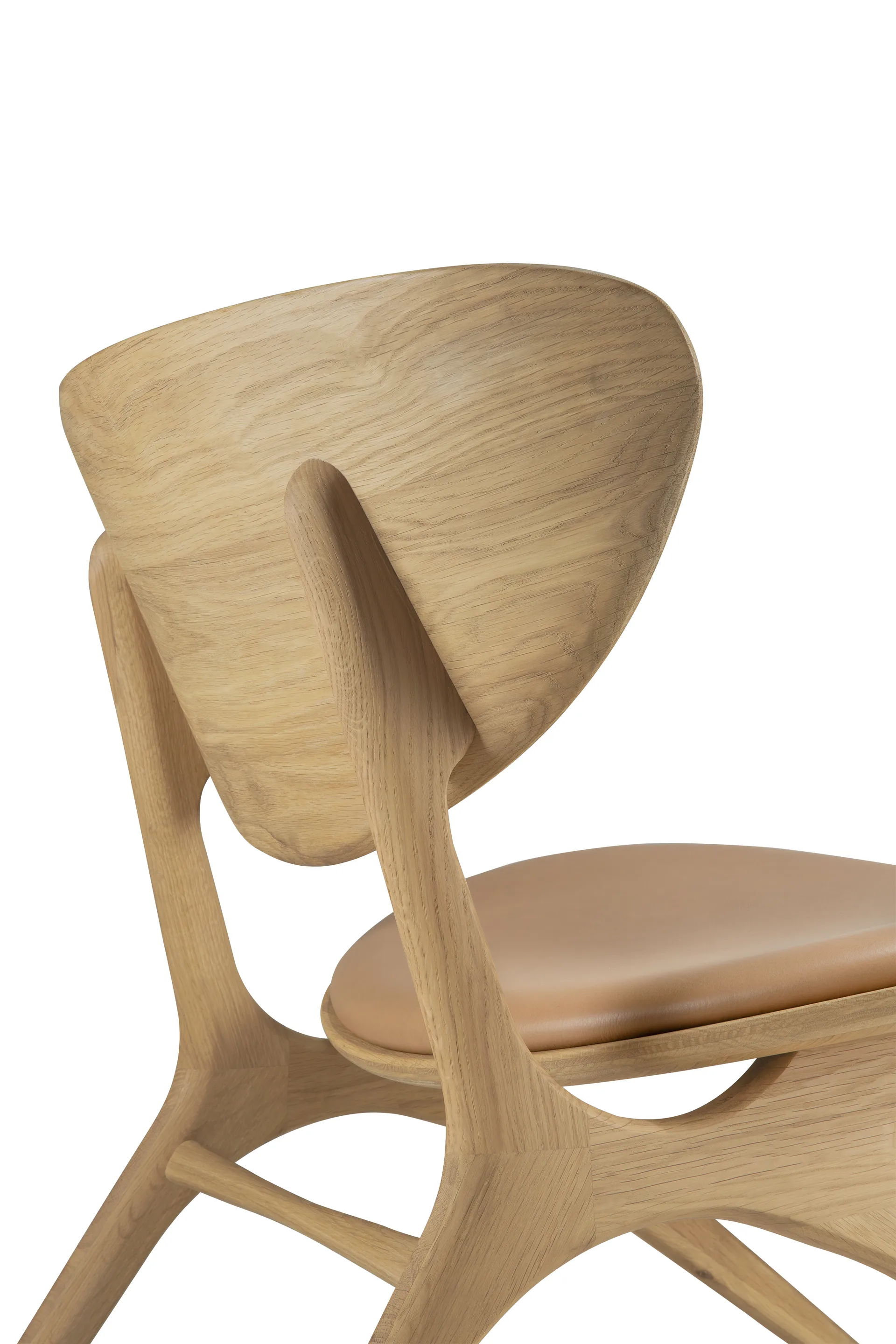 Poltrona lounge Eye, Rovere laccato-pelle Sienna Ethnicraft