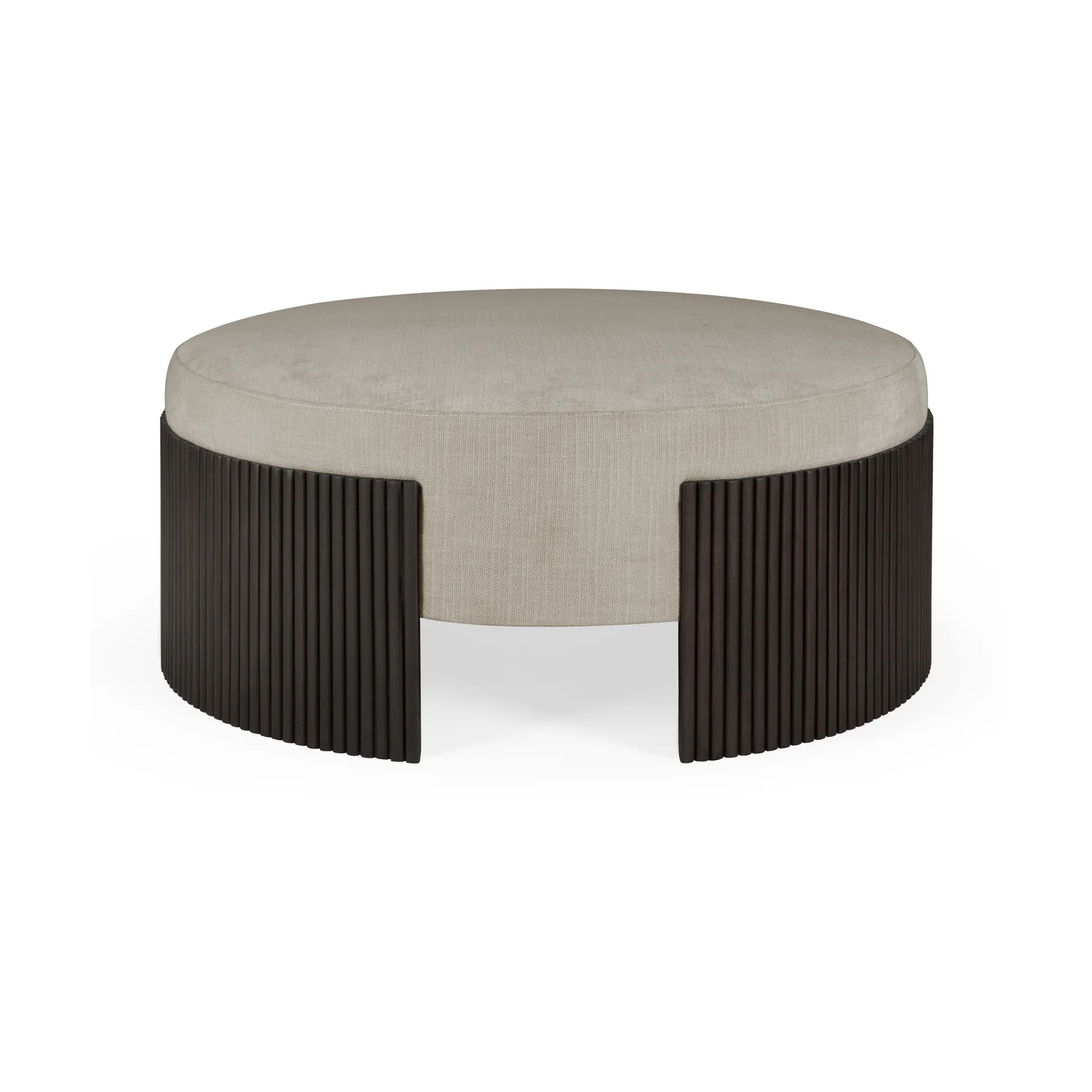 Pouf Roller Max, Mogano marrone scuro, Ø85x35 cm Ethnicraft