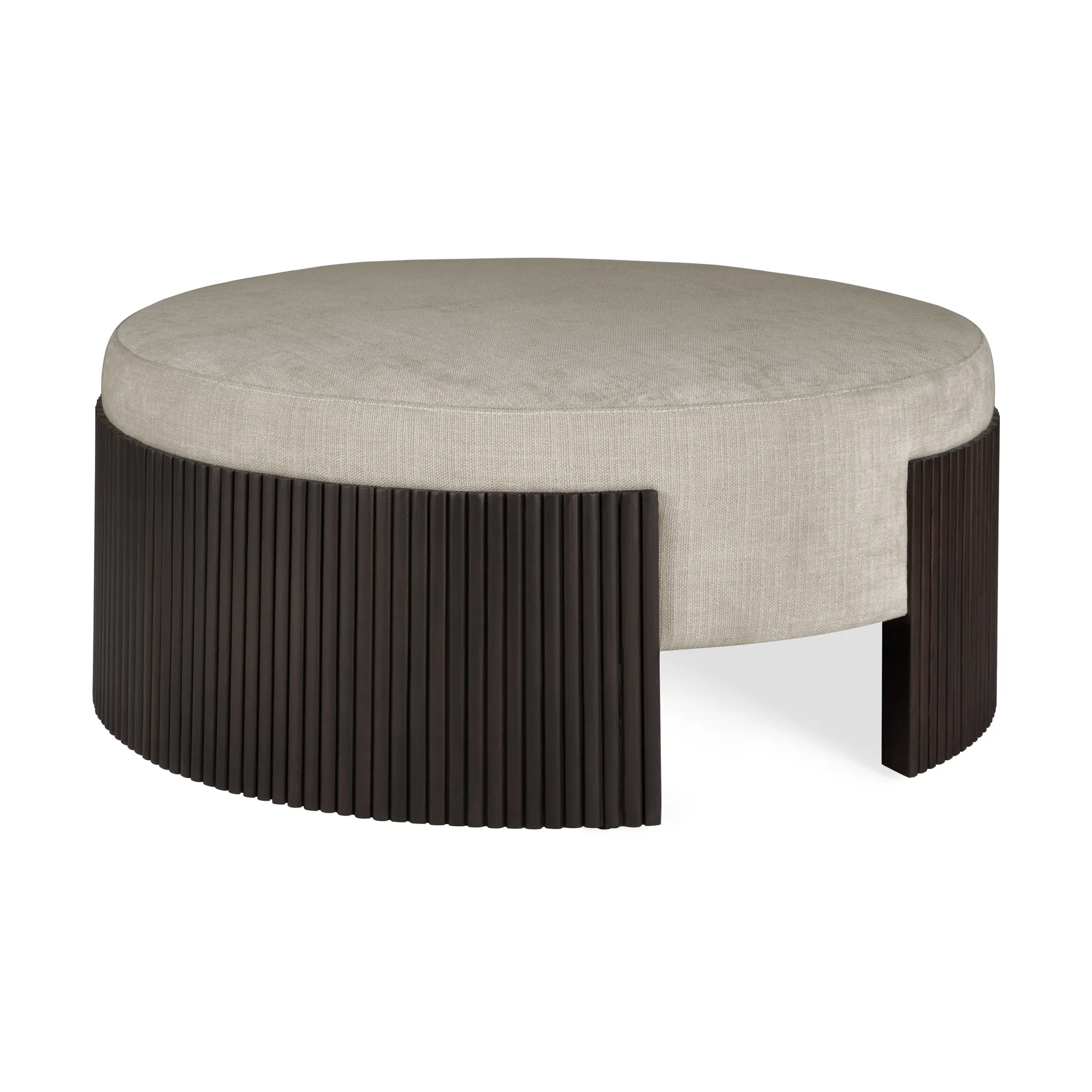 Pouf Roller Max, Mogano marrone scuro, Ø85x35 cm Ethnicraft