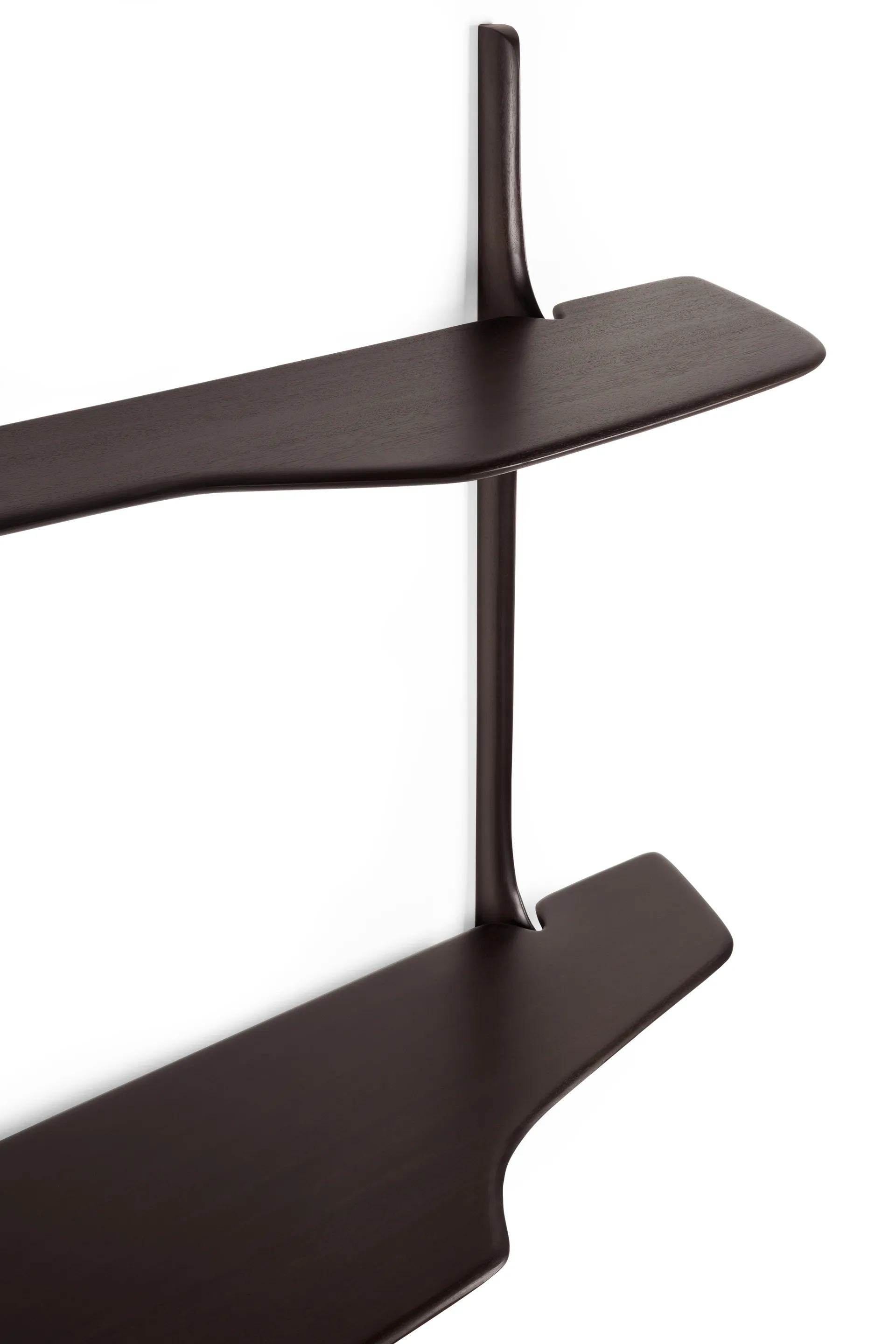 Scrivania a parete PI, Mogano marrone scuro, 140x48 cm Ethnicraft