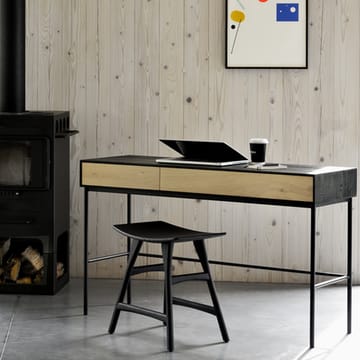 Scrivania Blackbird  - Rovere nero 2 cassetti-Nero struttura - Ethnicraft