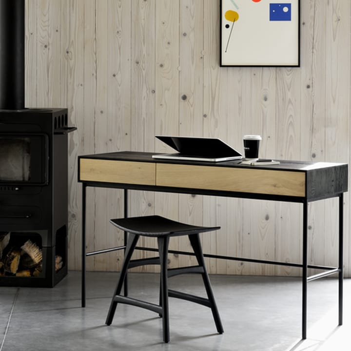 Scrivania Blackbird , Rovere nero 2 cassetti-Nero struttura Ethnicraft